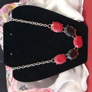 Beautiful sun necklace. Red and Amber color accent pieces